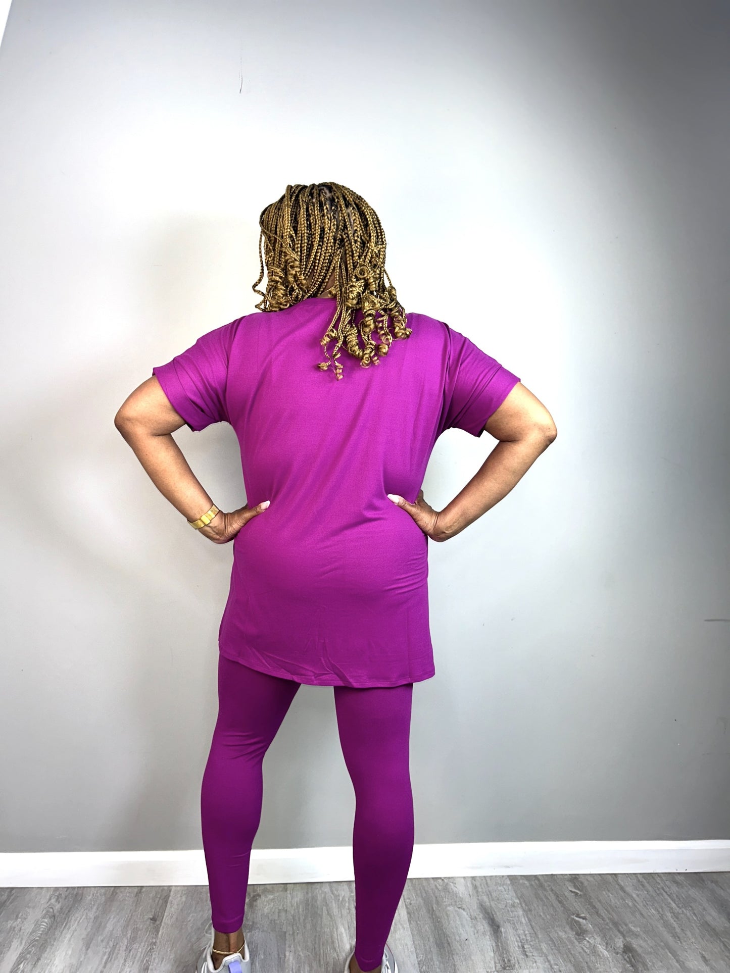 NOT SO BASIC 2 PIECE PANT SET PURPLE