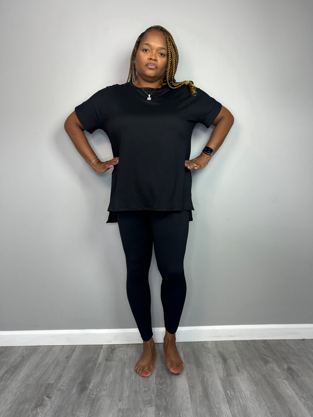 NOT SO BASIC 2 PIECE SET CREW NECK BLACK