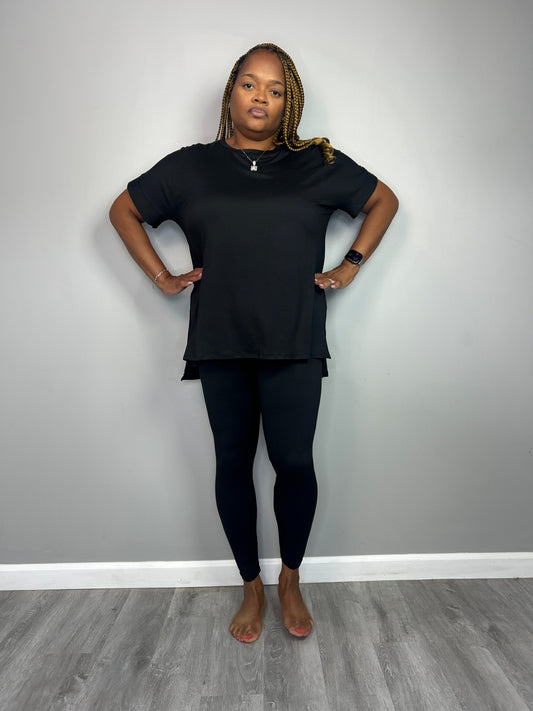 NOT SO BASIC 2 PIECE SET CREW NECK BLACK