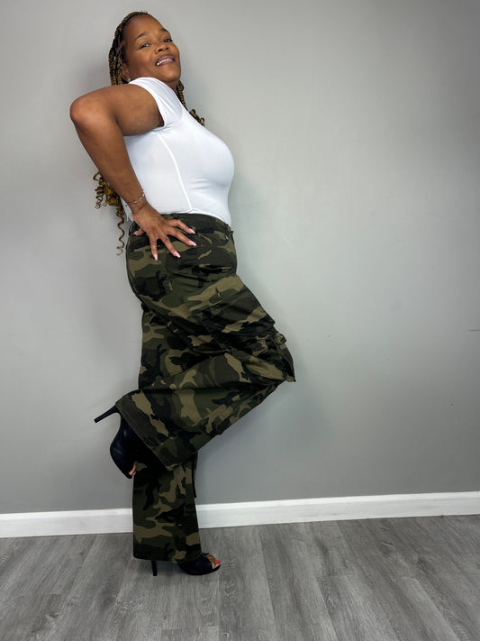 SASSI CARGO CAMO PANTS