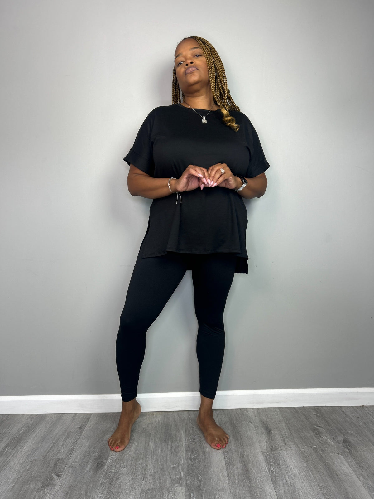 NOT SO BASIC 2 PIECE SET CREW NECK BLACK