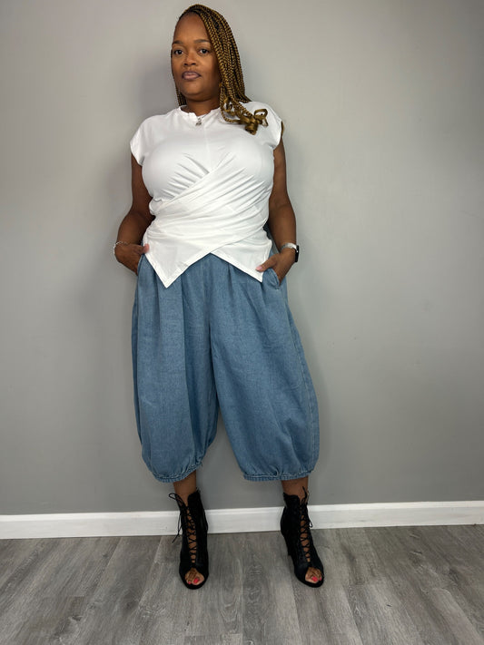 SASSI GUACHO PANTS BLUE DENIM