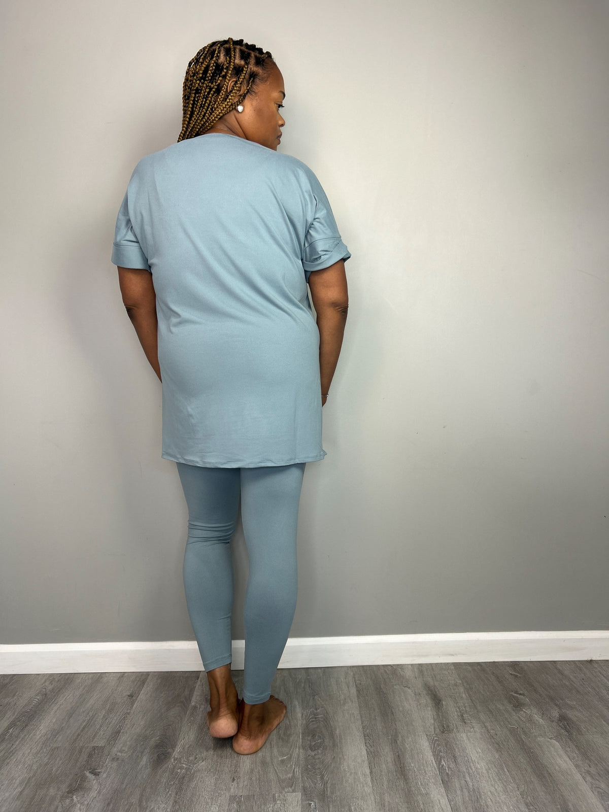 NOT SO BASIC 2 PIECE SET CREW NECK ICEY BLUE