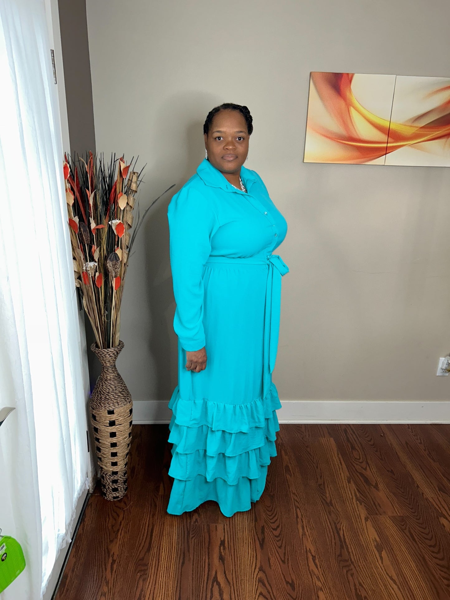 CLASSY LADY MAXI DRESS TEAL