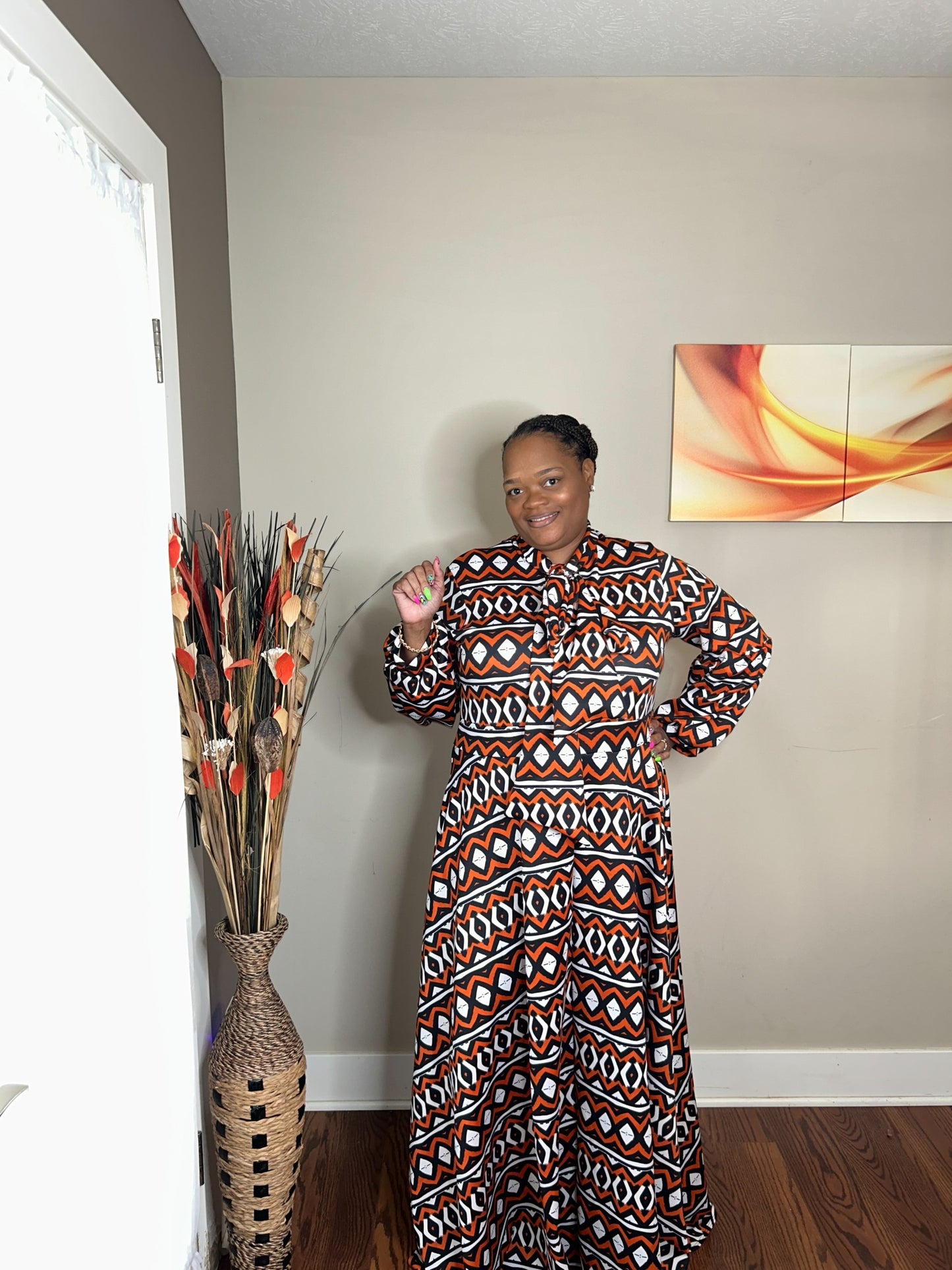 QUEEN MOTHER ROYALTY MAXI DRESS AFRICAN PRINT