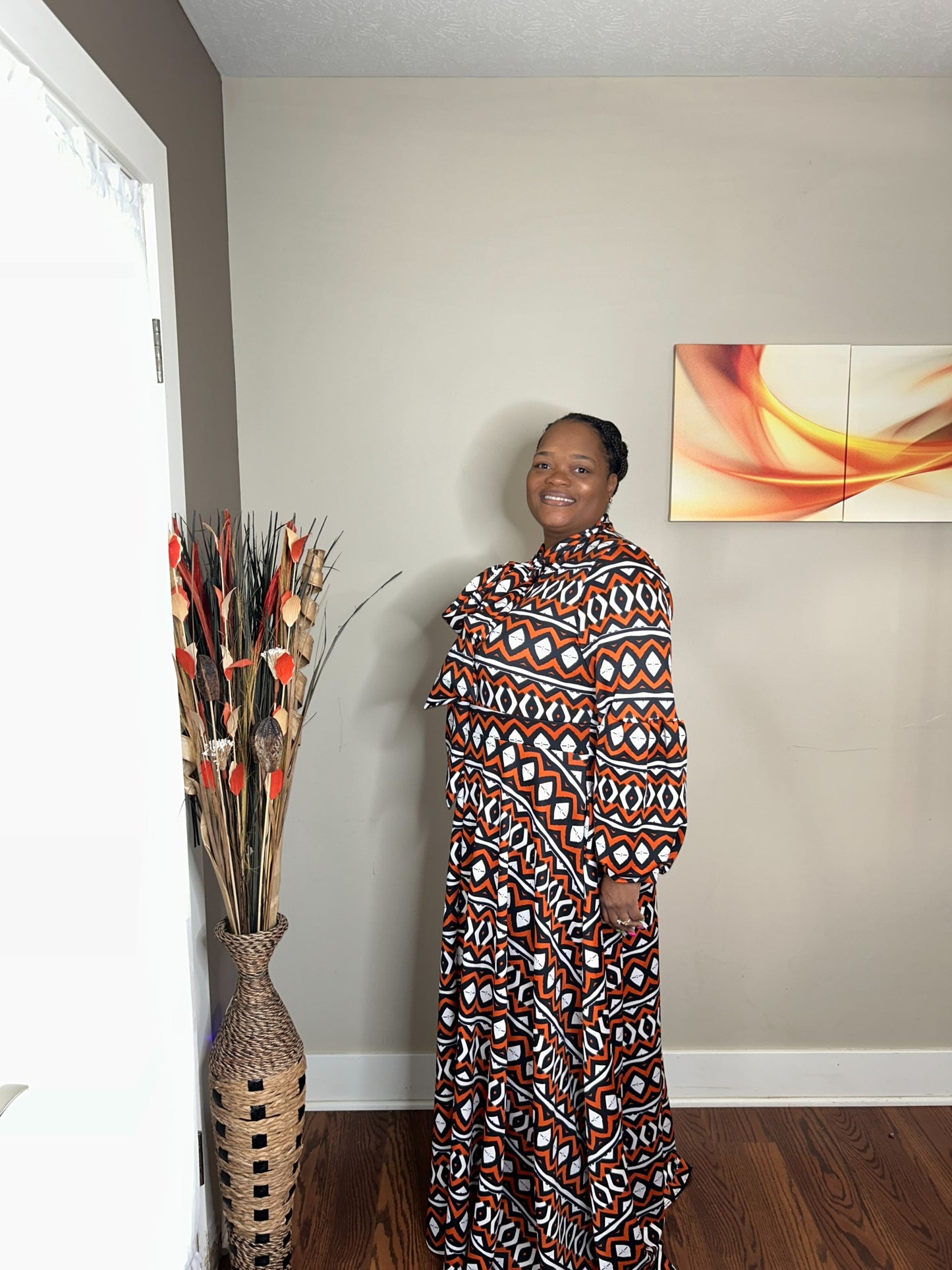 QUEEN MOTHER ROYALTY MAXI DRESS AFRICAN PRINT