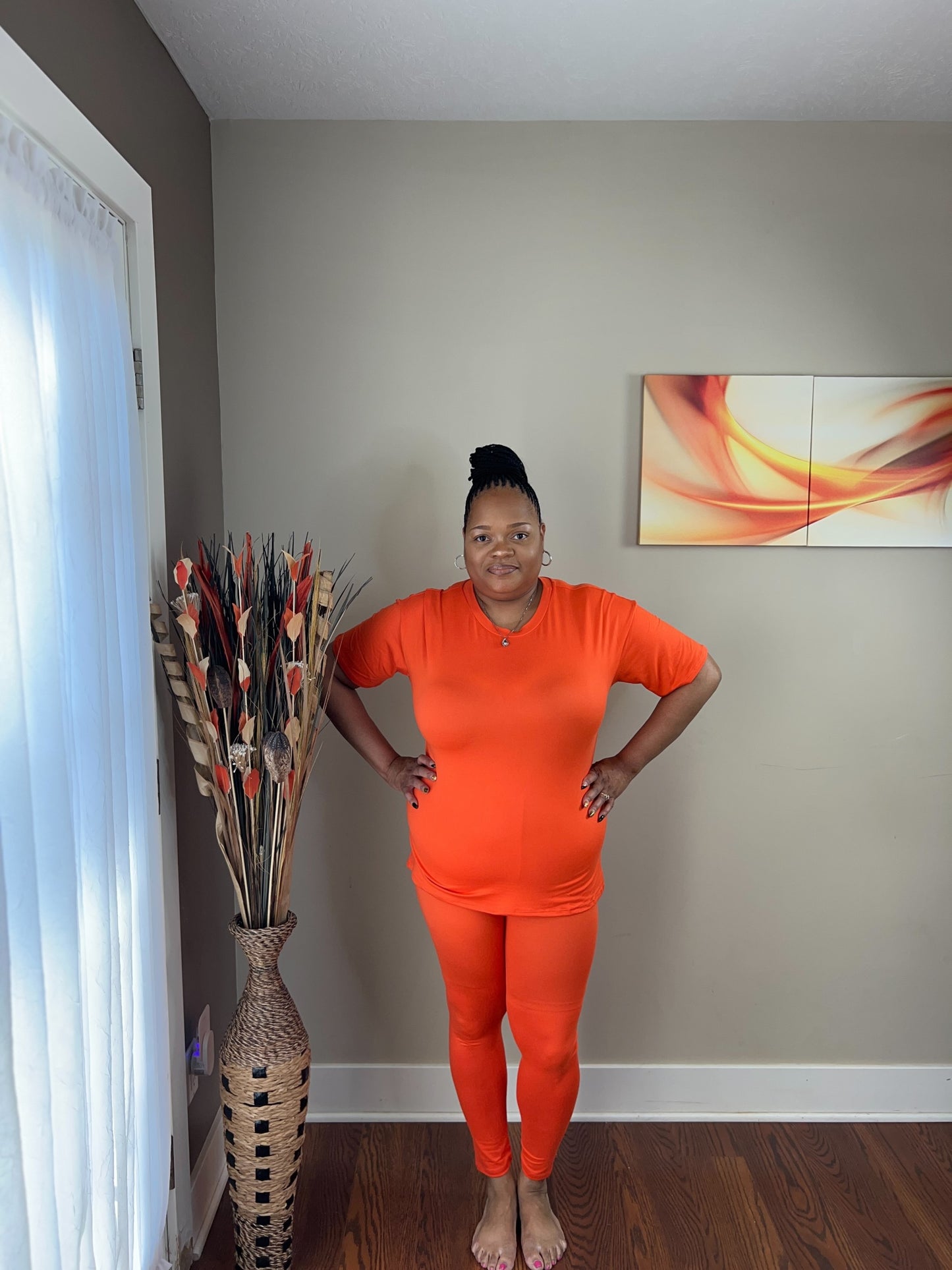 IT'S A BASIC LOOK 2-PIECE SET ORANGE