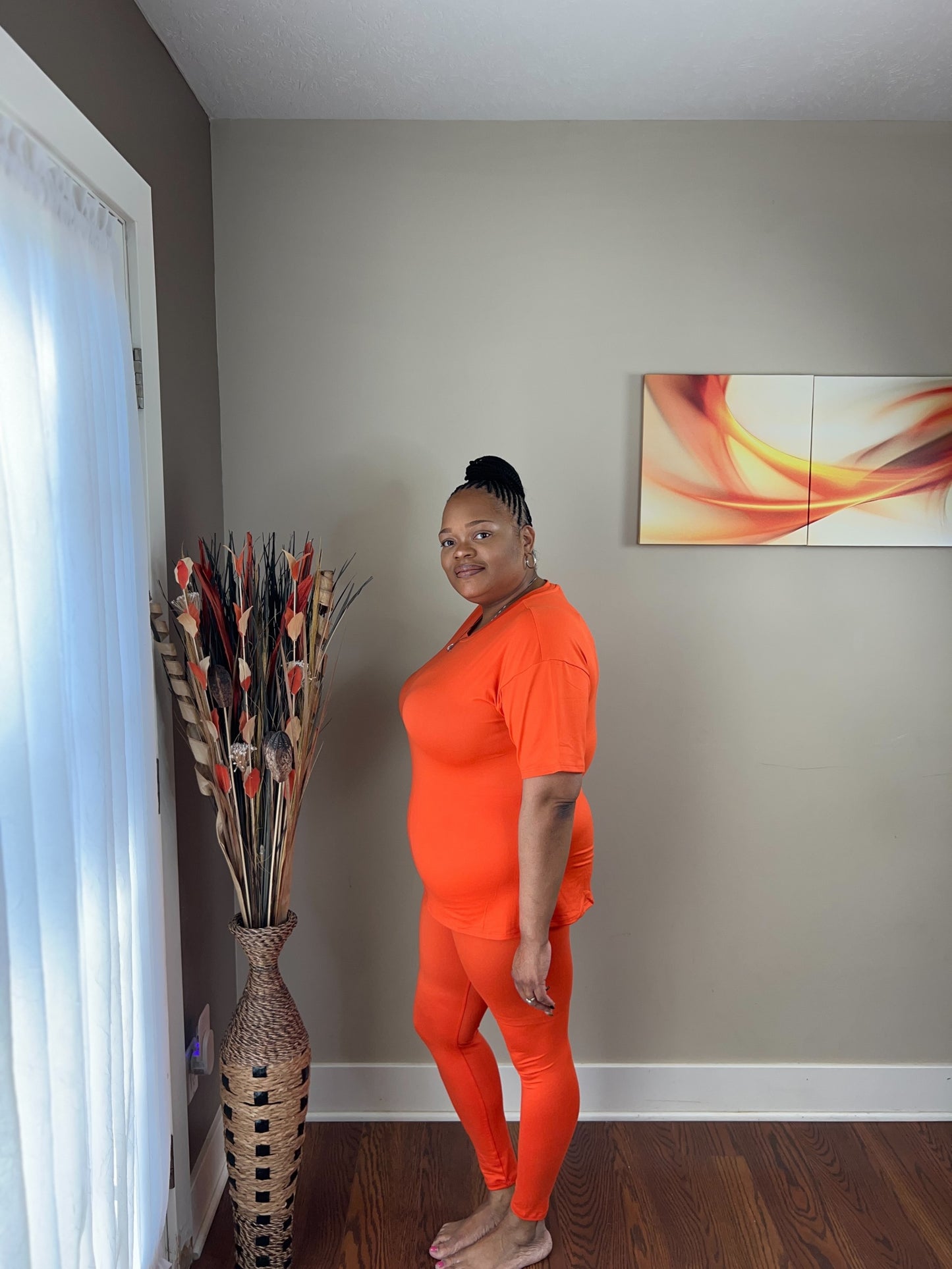 IT'S A BASIC LOOK 2-PIECE SET ORANGE