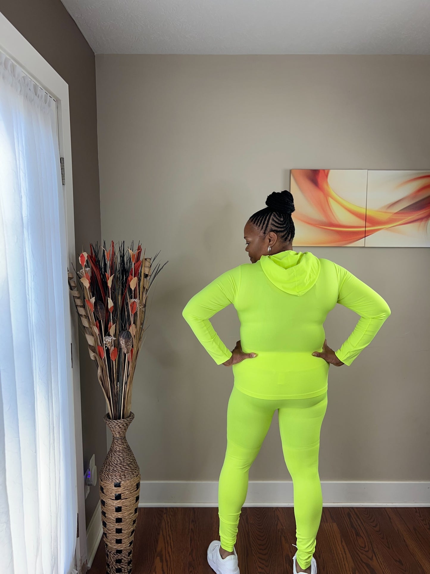 SWEET AND SIMPLE LEGGING SET NEON GREEN