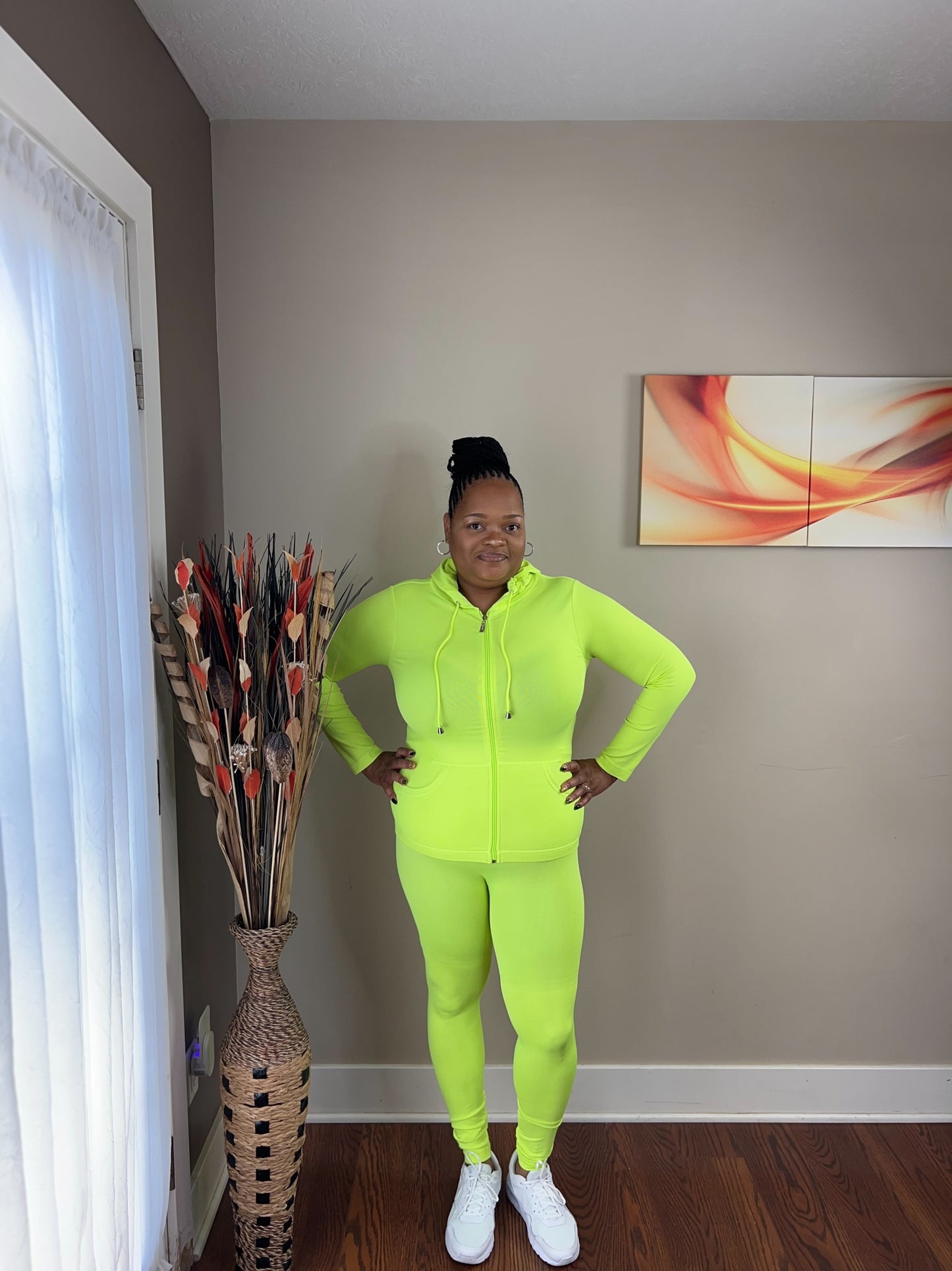 SWEET AND SIMPLE LEGGING SET NEON GREEN