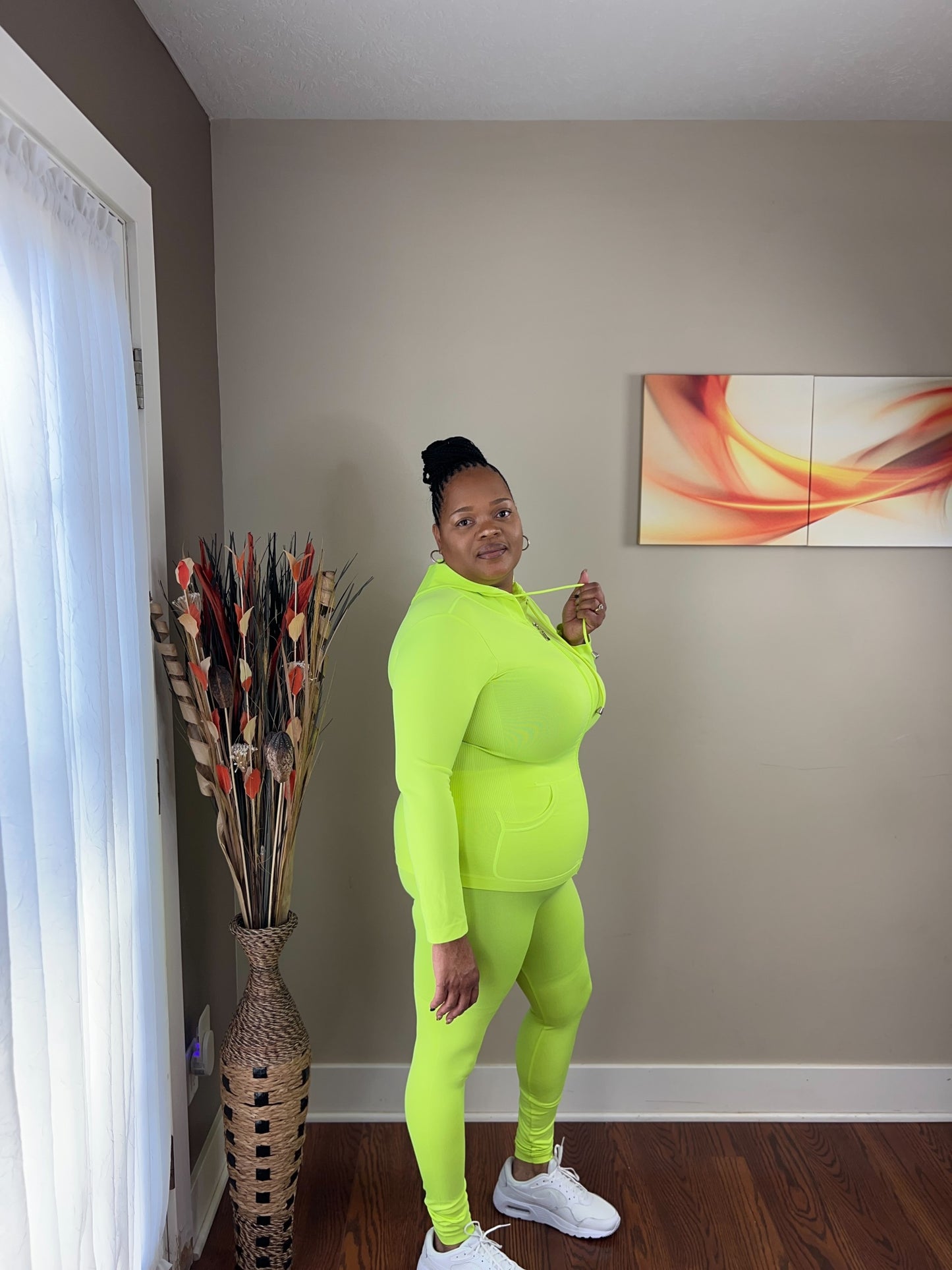 SWEET AND SIMPLE LEGGING SET NEON GREEN