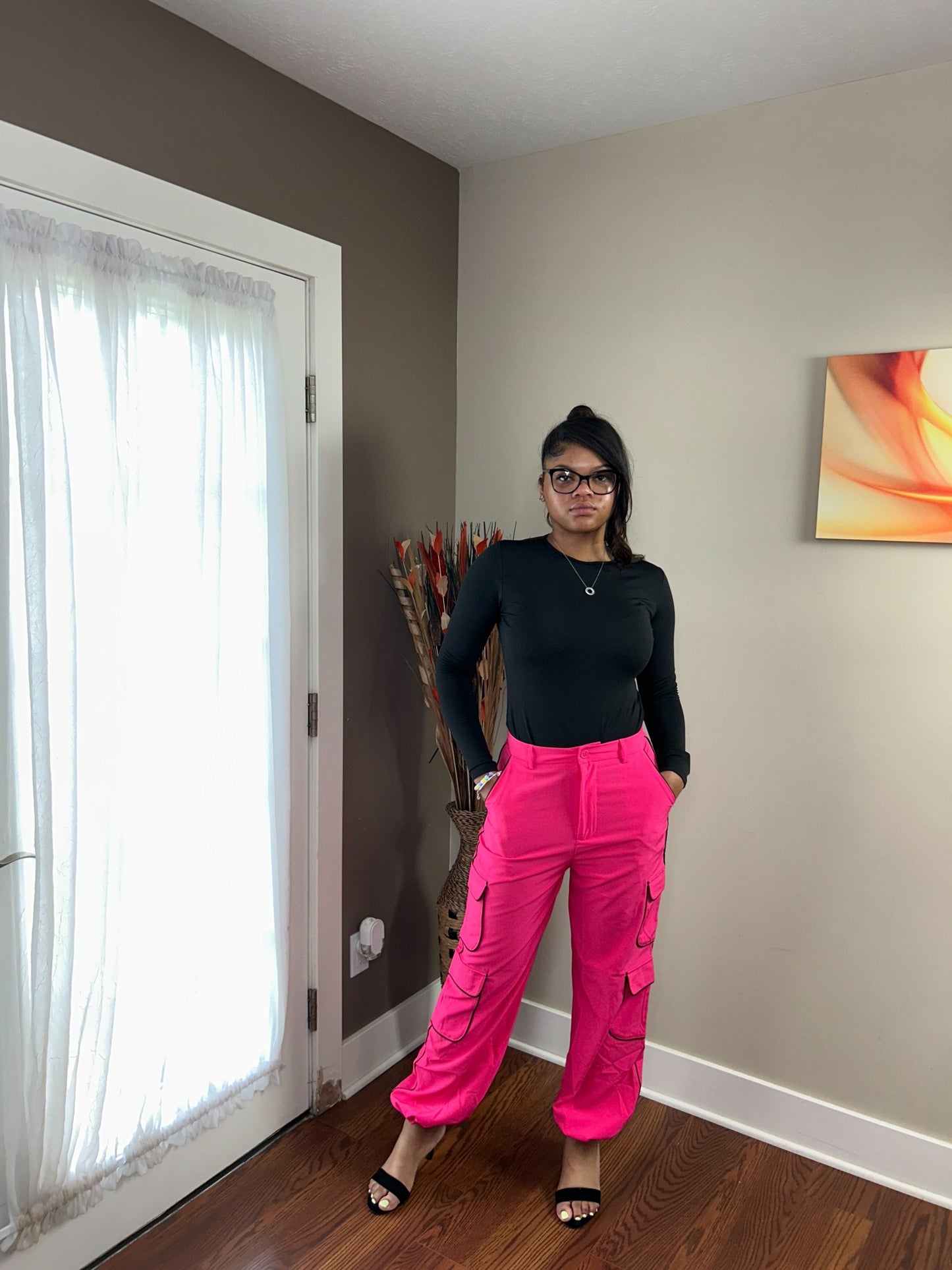 THE KARLI CARGO JOGGERS PINK WATERMELON