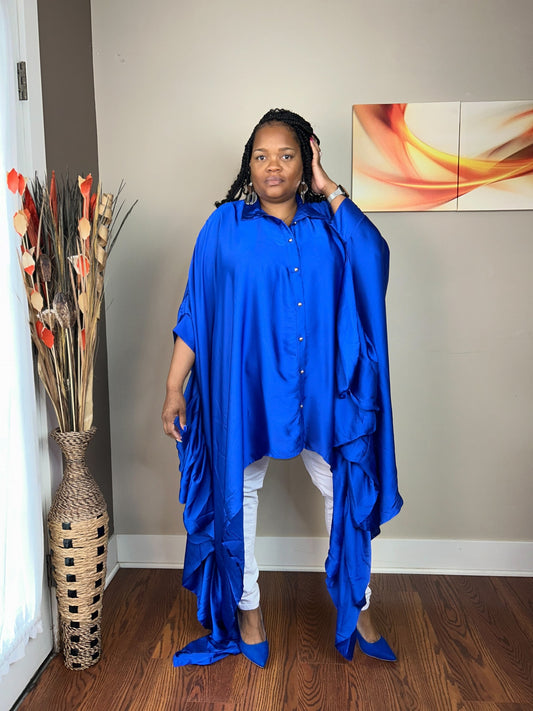 SPREAD YOUR WINGS QUEEN BLOUSE ROYAL BLUE